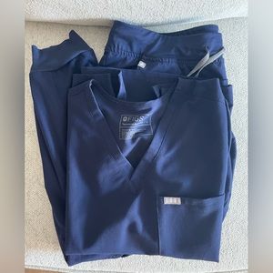 Navy blue Figs scrub set